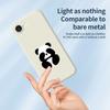 For iPhone 16e Case Blindfolded Panda Pattern Printing Straight Edge TPU Phone Back Cover