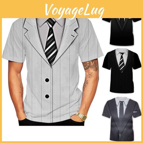 Fashion Mens New Summer Shortsleeved Casual Shortsleeved Personality 3d Printed Tshirt