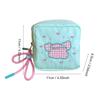 Mini Sanitary Napkins Storage Bag Embroidery with Lanyard Lipstick Storage Pouch Gift Large Capacity Feminine Period Pouch
