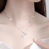 Sansheng Lucky Necklace Women's Apricot Leaf Pendant Platinum Simple Versatile Premium Design Clavicle Chain
