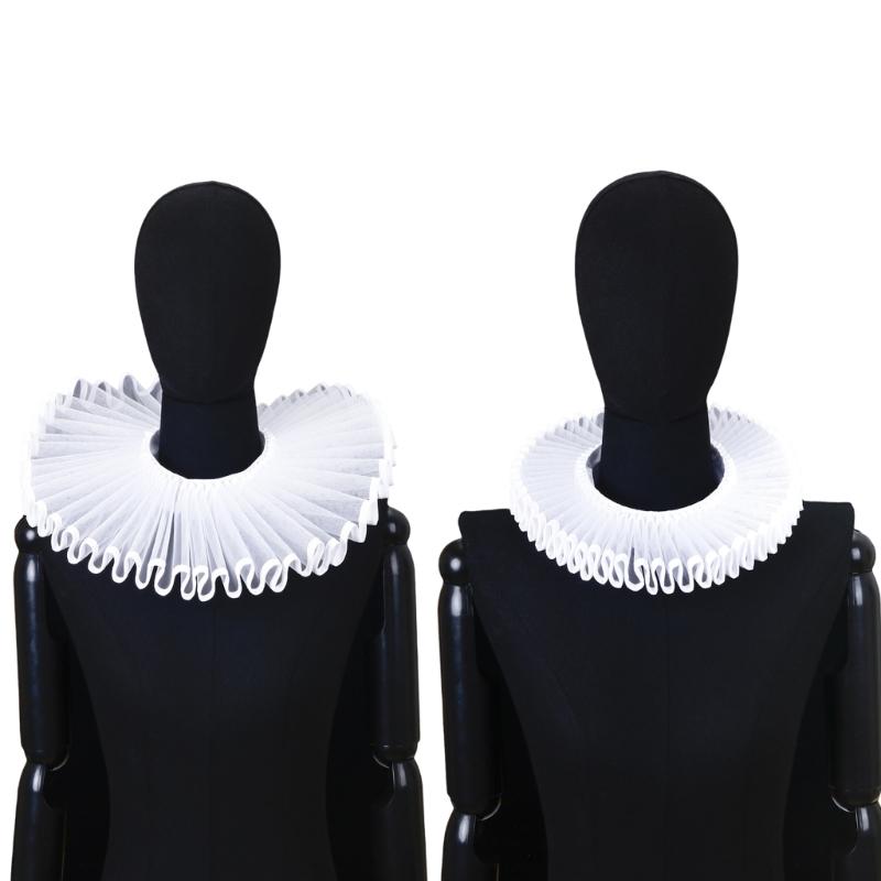 Colletto Arricciato Retrò Cravatta Cosplay per Ragazze Colletto Vittoriano Risvolto Cosplay Medievale Cravatta Colletto Arricciato Vittoriano