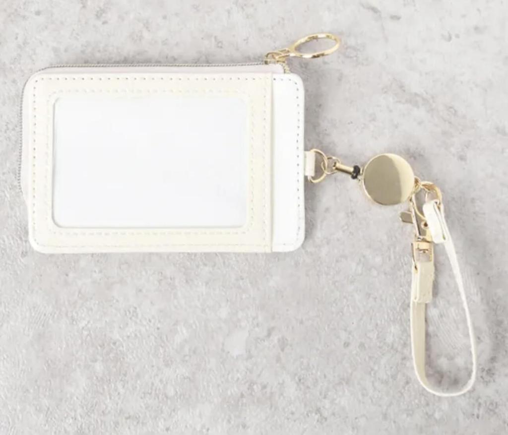 Flower Ring Pass Case (with Reel) Tulip GPC0054-IV (Ivory)