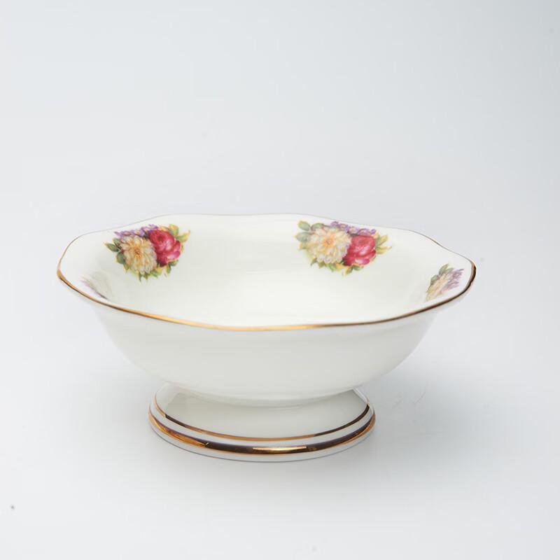 Elegant Bone China Pedestal Fruit Bowl