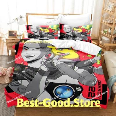 GEKKO VALORANT Bedding Set Single Twin Full Queen King Size Bed Set Adult Kid Bedroom Duvetcover Sets 3D Anime Bed Sheet Set