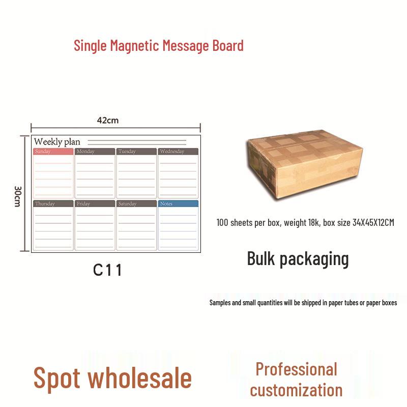 Custom Magnetic Wipeable Acrylic Fridge Calendar Board Sticker.