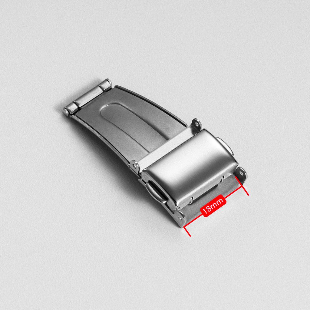 1PC 18MM 18MM 20MM Stainless Steel Double Push Button Clasp Buckle for Watch Strap Band Deployment Fold Buckle