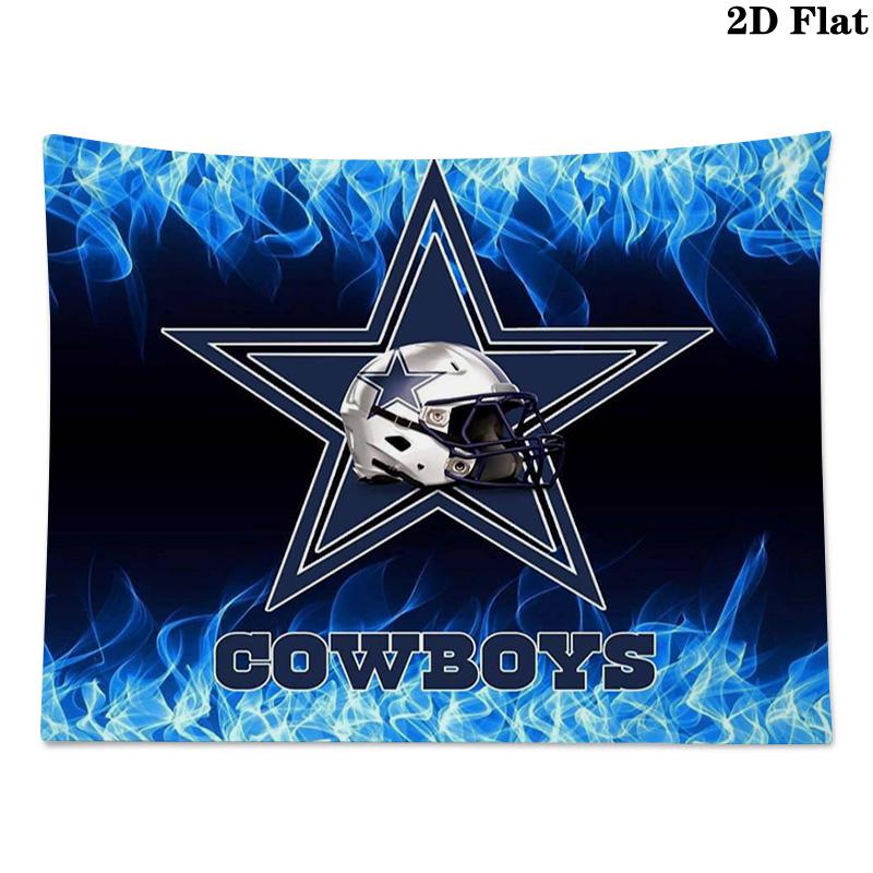 Dallas Cowboys Logo Wall Tapestry Aesthetic Wall Hanging Printed Fabric Blanket Decorative Tapestries for Bedroom Living Room Home Decor