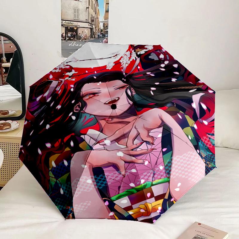 Vibrant Anime Characters Umbrella 8-Frame for Travel, Camping, Casual Lightweight Portable Umbrella, Essential for Every Family Holidays Gift
