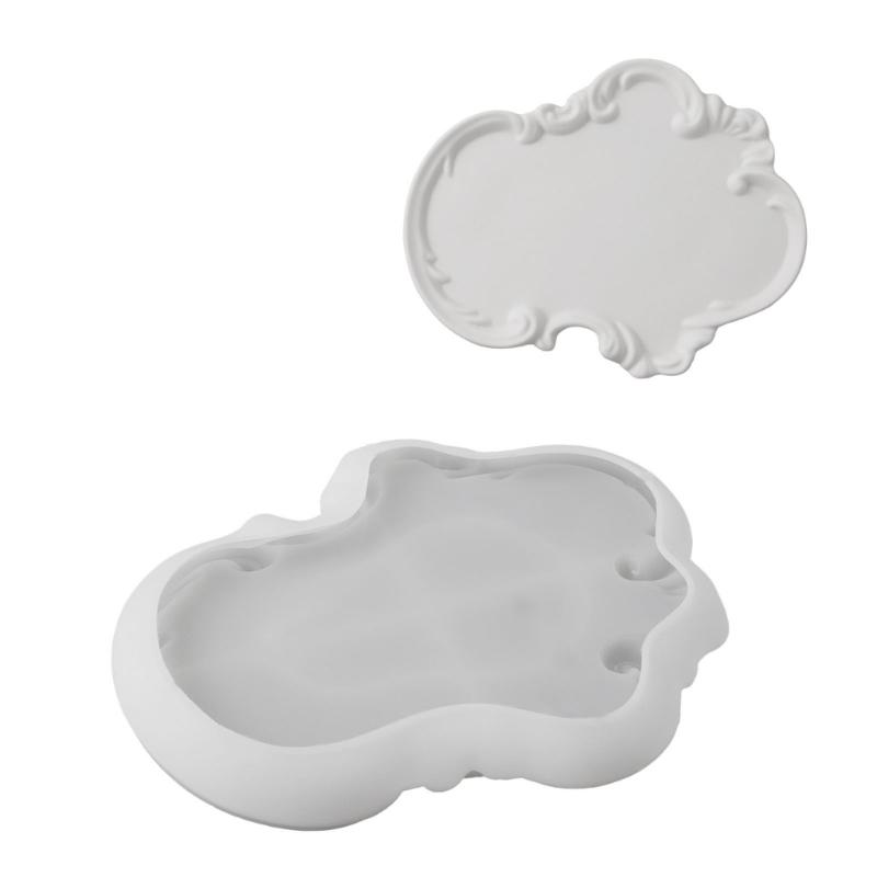 

European Style Tray Mold for DIY Crafts Crystal Epoxy Resin Silicone Molds Gypsum Cement Mould Desktop Home Decorations