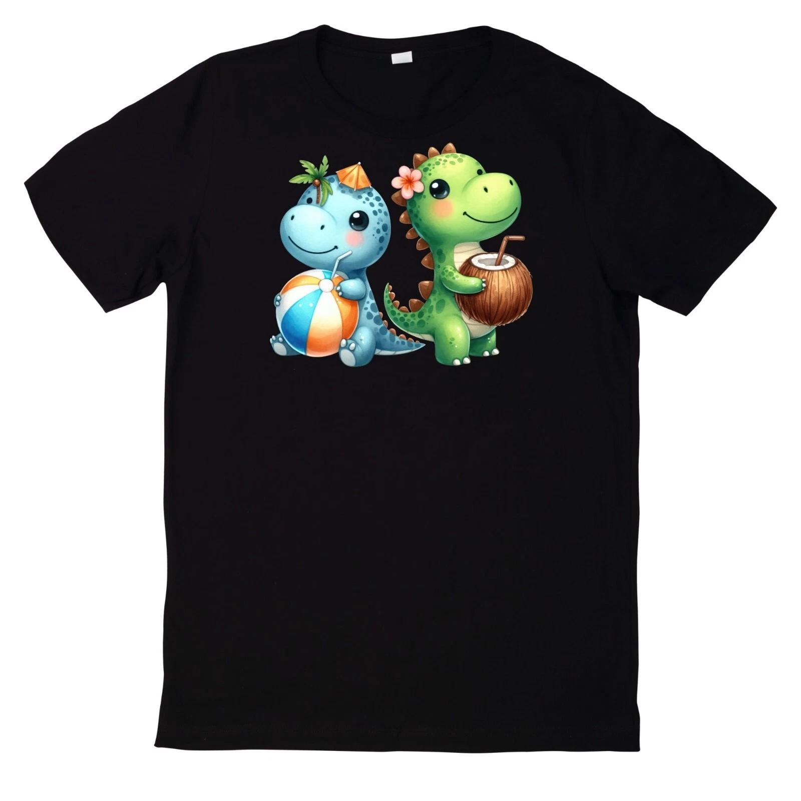 T-Shirt Niedliches Dinosaurier in der Poolparty L