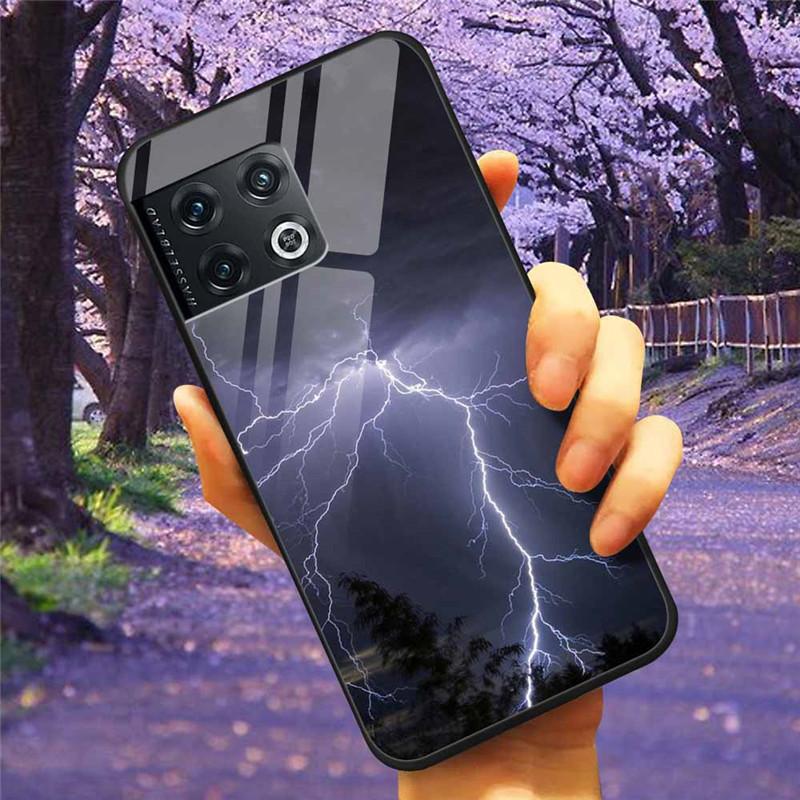 Für OnePlus 10 Pro 5G Hülle 6,7'' Gehärtetes Glas Sternenmarmor Harte Rückseite für One Plus 10Pro Funda Capa Oneplus10pro Coque