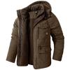 Parka in pile invernale da uomo, giacche antivento calde e spesse con cappuccio, parka da uomo, fodera in pelliccia, capospalla casual in cotone imbottito