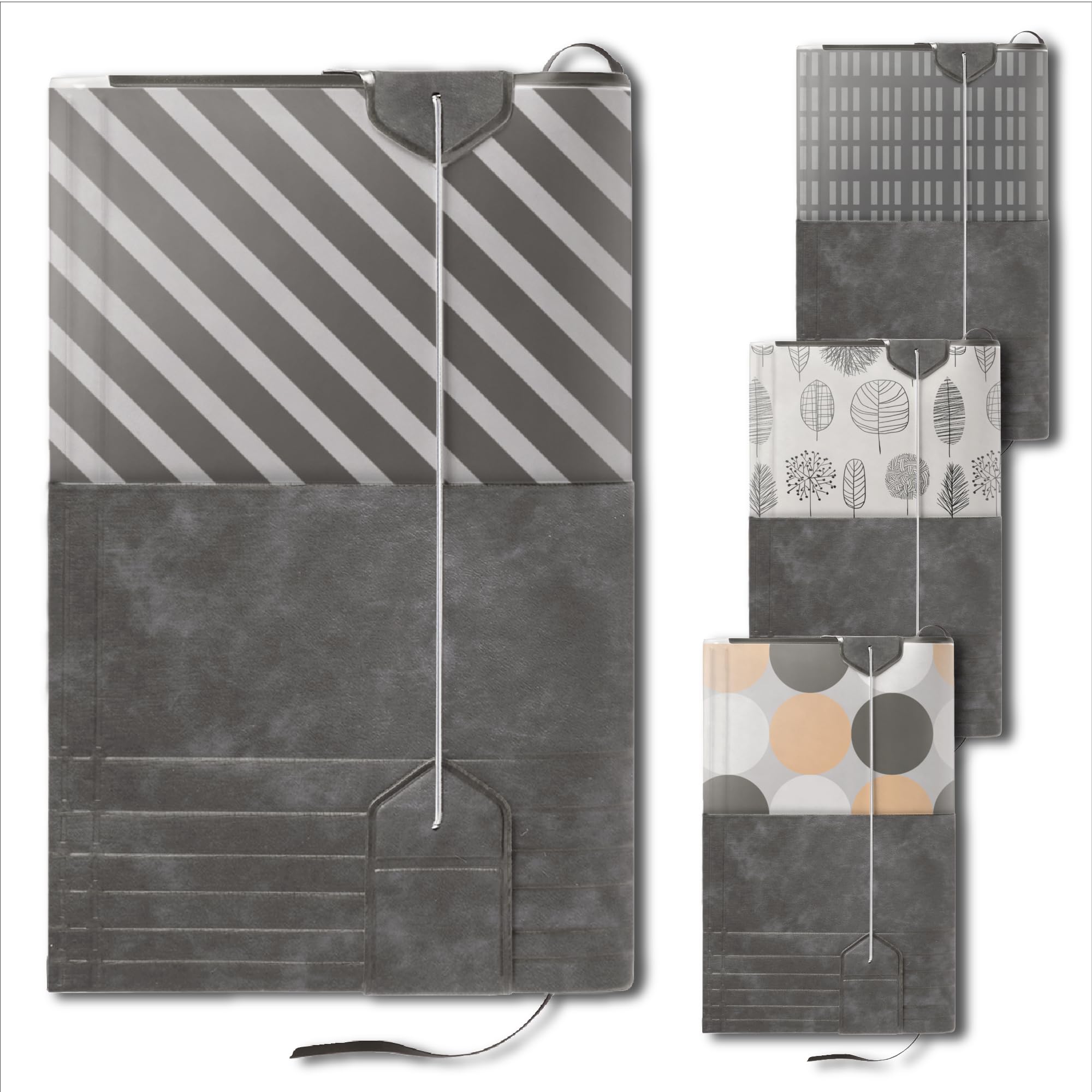 

Compatible with paperbacks to Changeable book cover A5! designs! Free-size [Amaneka® Custom] (N Gray)