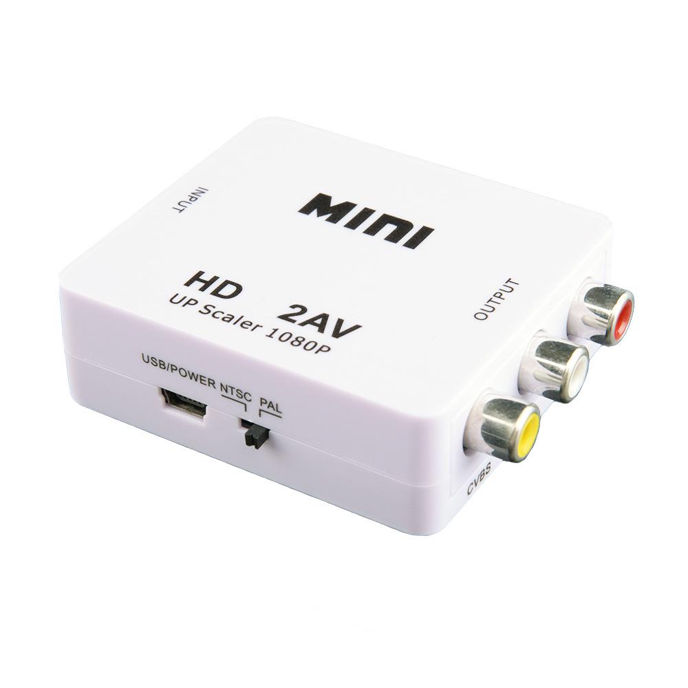 HDMI to RCA AV Adapter - Red White Yellow Converter for Computer to Projector Audio Video