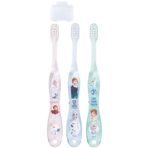 Skater Children's Toothbrush, Soft, for Preschoolers, Ages 3-5, Set of 3, Disney Frozen 2 Design, Girls, TB5SCT-A