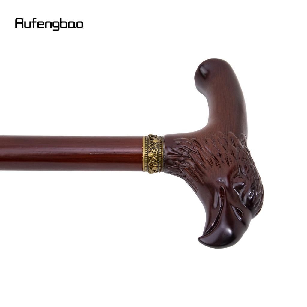 Brown Eagle Wooden Fashion Walking Stick Wood Decorative Stick Cane Halloween for Cosplay and Parties, for Cosplay & Party 93cm