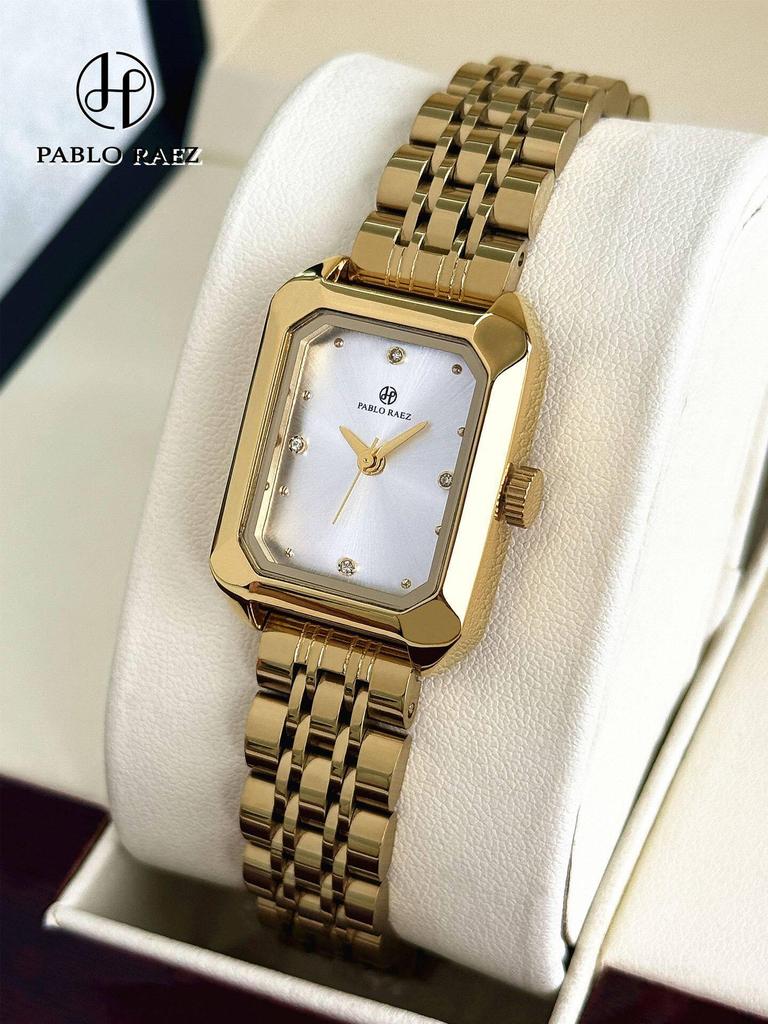 New Luxury Women's Rhinestone Waterproof Quartz Watch with Steel Band