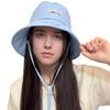 Women/Men Colorful Bucket Hat Hat With Tie Breathable Large Brim Adjustable Size Sun Hat Can Be Used As  Bag 54-58cm