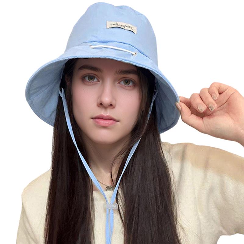 Women/Men Colorful Bucket Hat Hat With Tie Breathable Large Brim Adjustable Size Sun Hat Can Be Used As  Bag 54-58cm