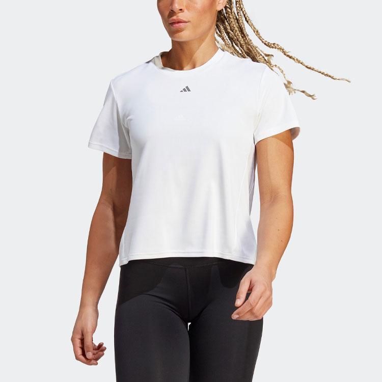 Adidas Tricou Hiit Heat.Rdy Sweat-Conceal Solid Logo Femei Topuri Alb II3248