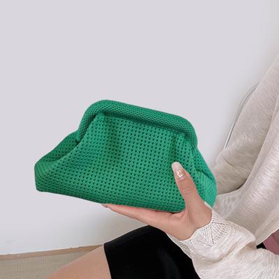Yousheng Gestrickte Wolken-Clutch Sommer-Strandtasche Damen Abend-Handtasche Unifarbene Clutch für Party Date Hochzeiten Treffen mit Freunden