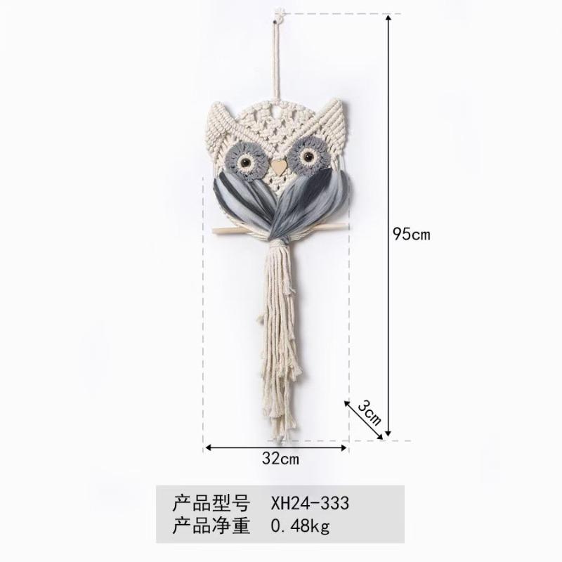 Cotton Rope Hand-woven Owl Pendant Bohemian Creative Wall Hanging Blanket Nordic Style Home Decoration Pendant