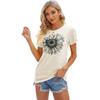 Women's Summer 3D T-shirt New Summer Simple Pattern Printed Short Sleeve Round Neck T-shirt