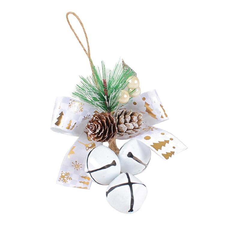 Christmas Bells Bowknot Hanging Ornament for Tree Car Christmas Decorations 2023