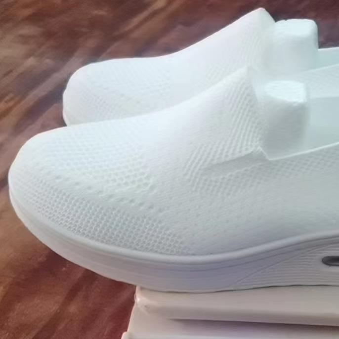 New Women Flat Sneakers Comfy Light Thick Sole Breathable Mesh Female Shoes Slip-On Durable Spring Stylish Trend Leisure Flats