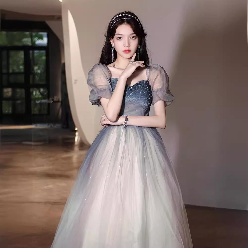 Annual Meeting Evening Dress 1011 New Summer French Fairy Gradually Change Temperament Banquet Art Test Dress Dress