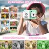 1080P Thermal Print Camera with Print Photo Paper Instant Photo Printing Camera USB Charging for 3-12 Year Old Girls Boys