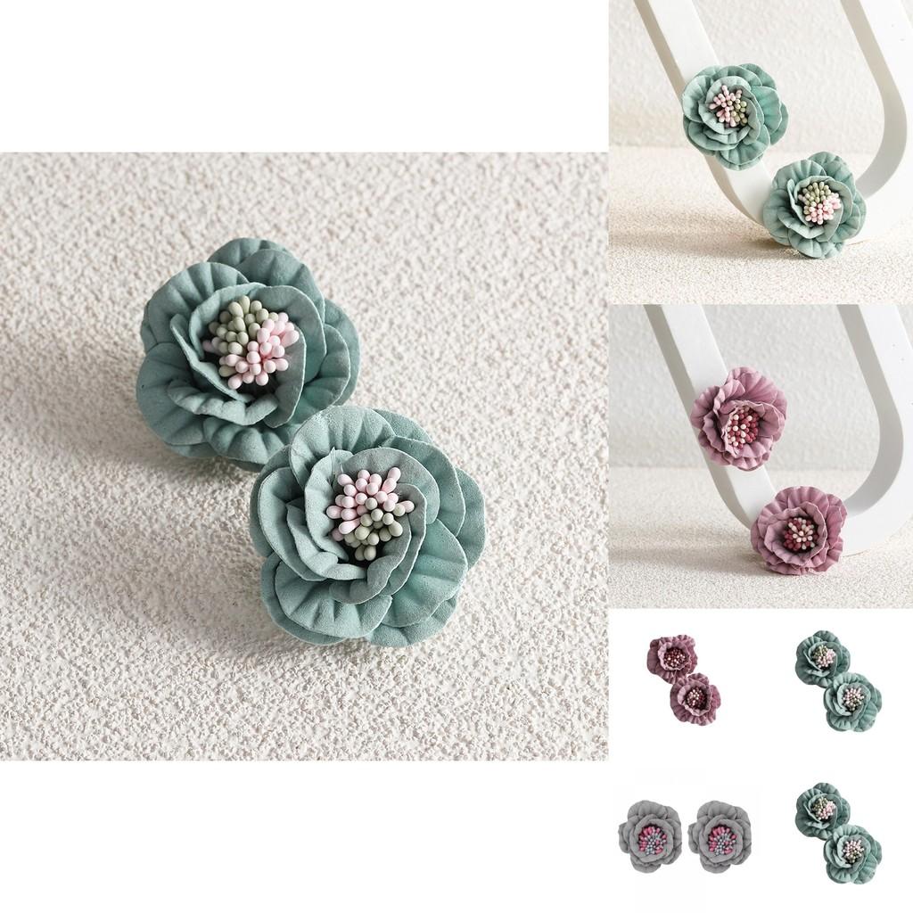 Stylish Flower Earrings For Women Fashionable Geometric Design Jewelry