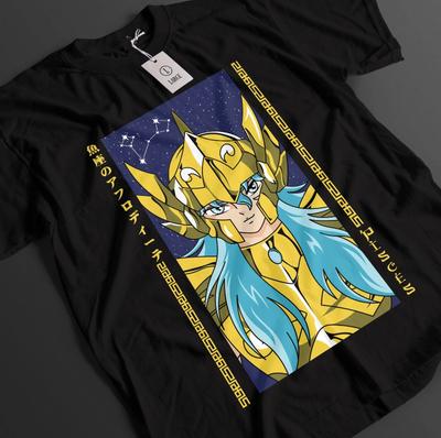 Koszulka Saint Seiya Shiryu T-shirt Hyoga T-shirt Shun Top Ikku Anime Koszulka graficzna