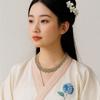 Hanfu Accessories Horse Face Skirt Necklace Ethnic Style Chinese Style Choker Beads Necklace  Women