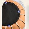 Leather Sofa Footrest Round Mobile Foot Stools Miniature Modern Shoe Changing Stool for Living Rooms Aesthetic Room Furniture