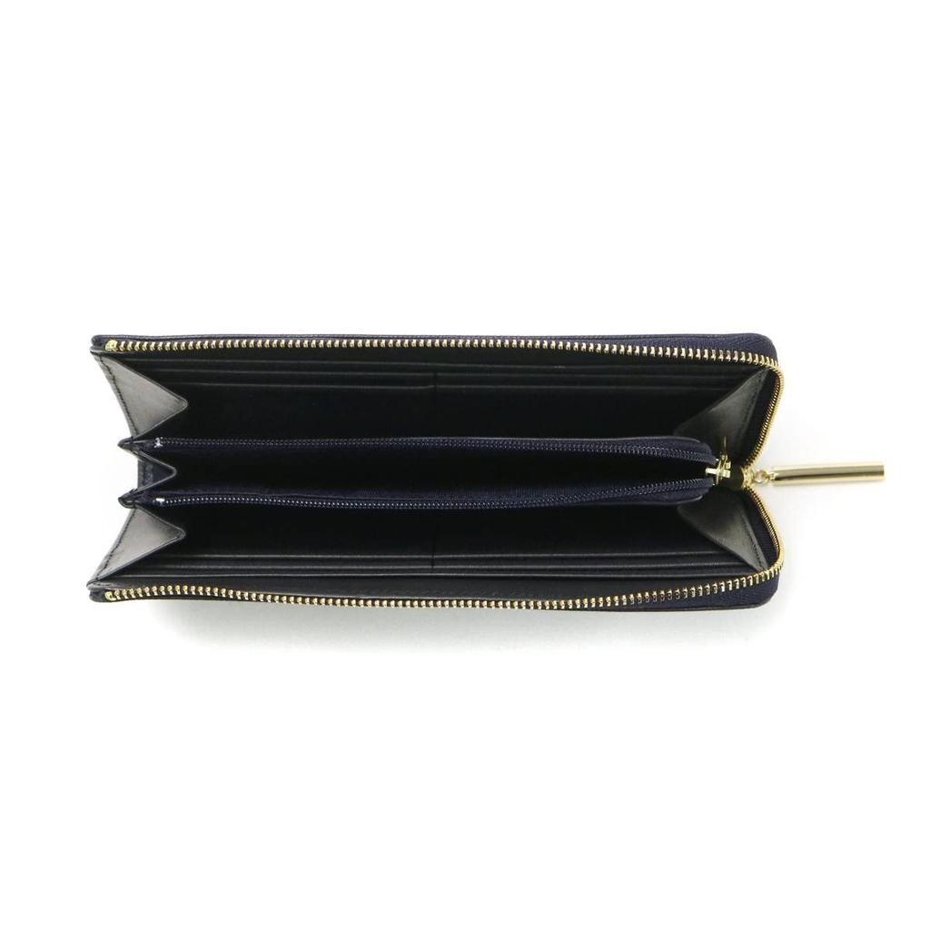 LANVIN En Bleu Luxembourg Large Zipper Long Wallet [New Color] Women's Wallet with Bill Compartment and Card Slots, Large Capacity, 480112, Deep Green