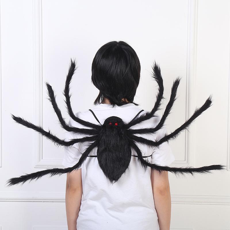 90/125CM Orrore Peluche Ragno Borsa Decorazione Halloween Caramelle Zaino Forma Ragno Grande Dolcetto o Scherzetto Halloween Oggetti di Scena Costume