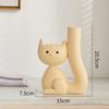 Nordic Resin Cute Cat Shape Vase, Home Dining Table, Bedroom, Living Room, Flower Decorations Accessories, Floral Ornament, 1Pc