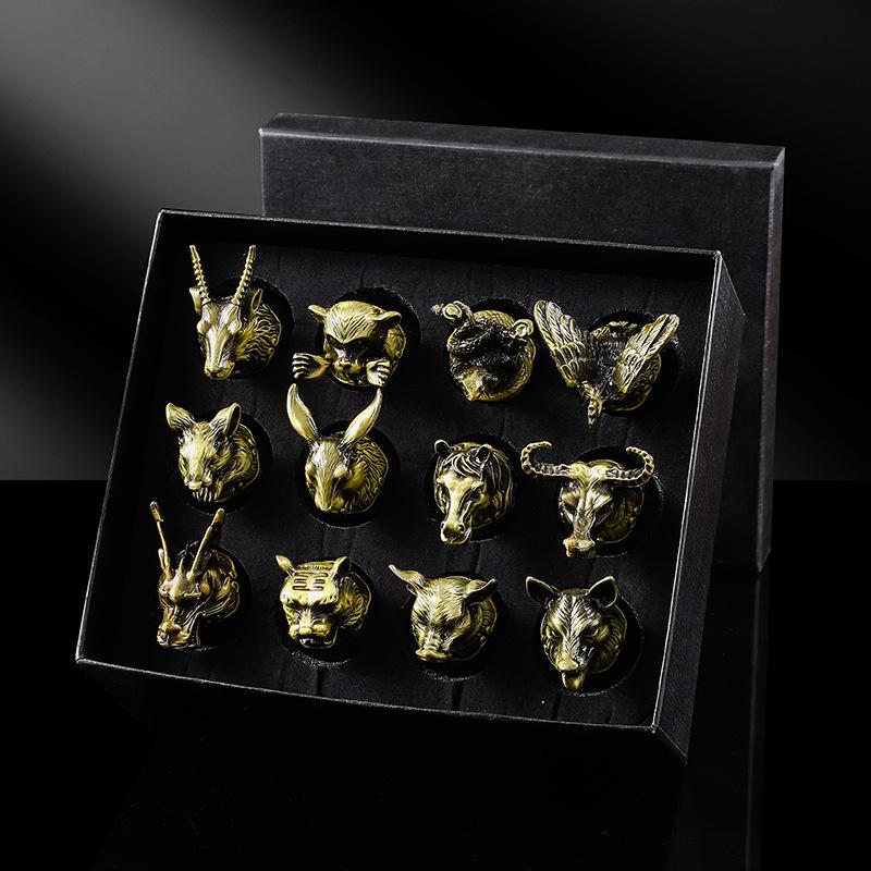 Zodiac Wine Set Baijiu Cup One Cup Strong Glass Wine Crystal Glass Small Wine Glass 1 Two Cups Can Be