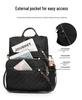 2026 Retro Korean Style Women's Double Shoulder Embroidery Backpack - Large Capacity Multi-Pocket Travel Bag