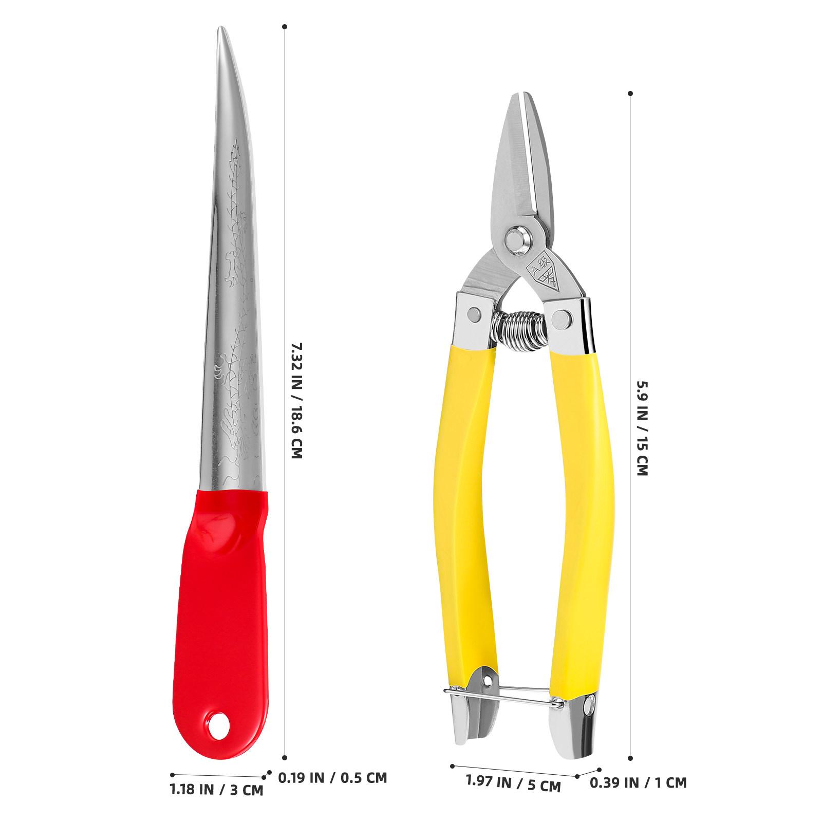 

1 Set Wicker Rattan Repair Tool Kit Metal and Scissors for Basket Weaving Furniture Restoration DIY