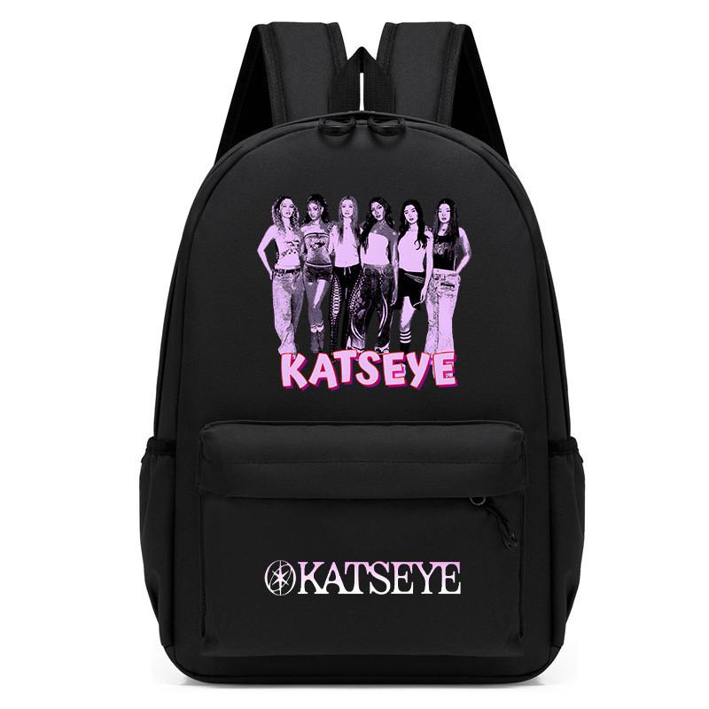 60123-4 KATSEYE Mochila Estampada Impermeable Escolar Para Niños