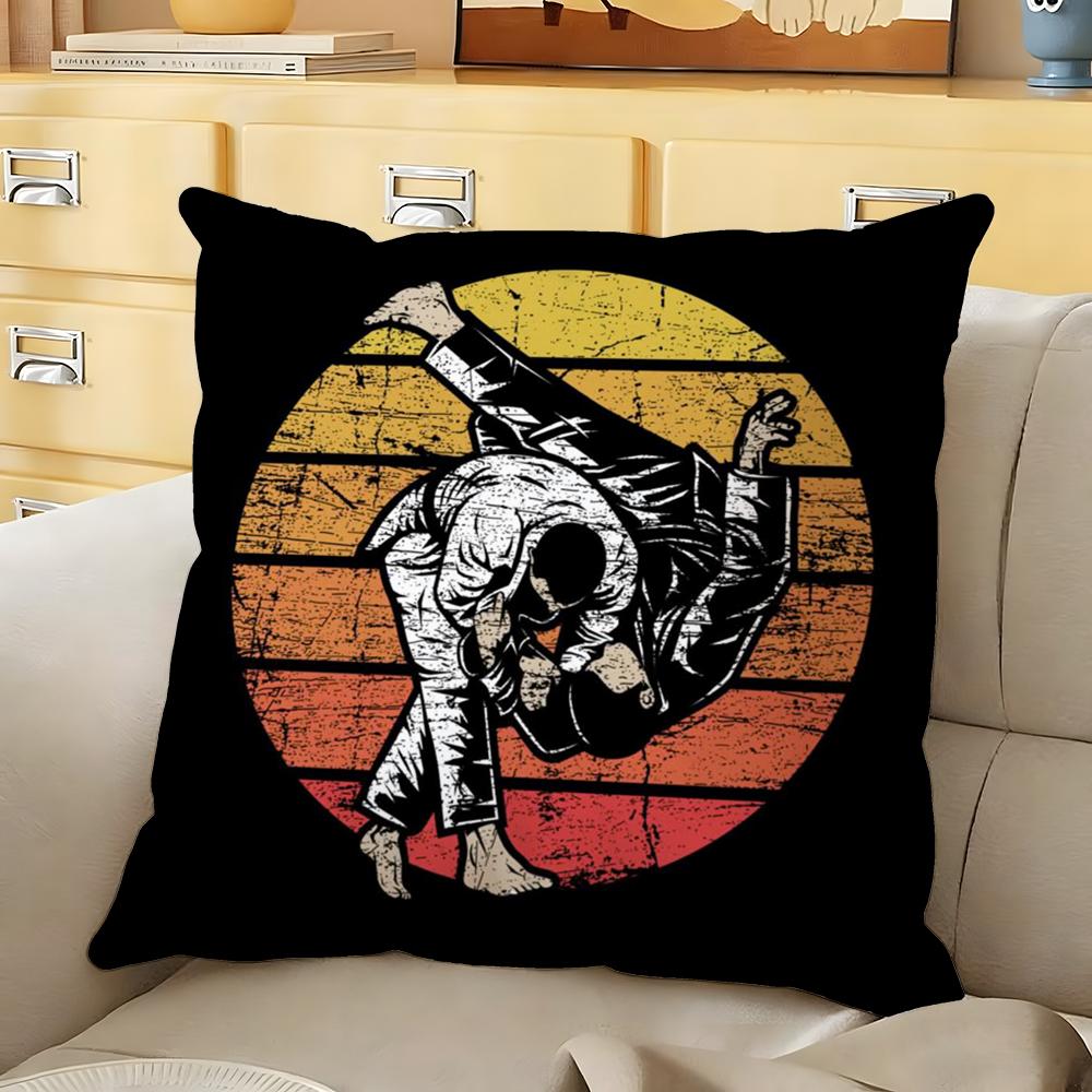 Sports Judo Martial Arts Cushion Cover Soft Durable Reversible Pillow Cover Home Car MultiScene Daily Comfort Pillowcase