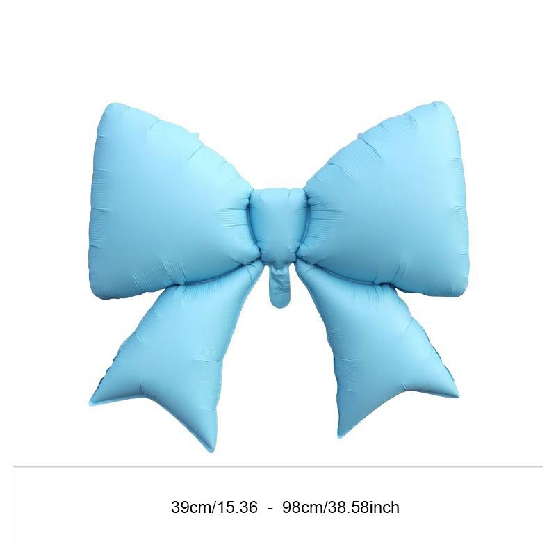 1PC New Striped Bow Balloon Bowknot Shaped Theme Aluminum Foil Matte Kids Birthday Party Decor Anniversary Event Decoration