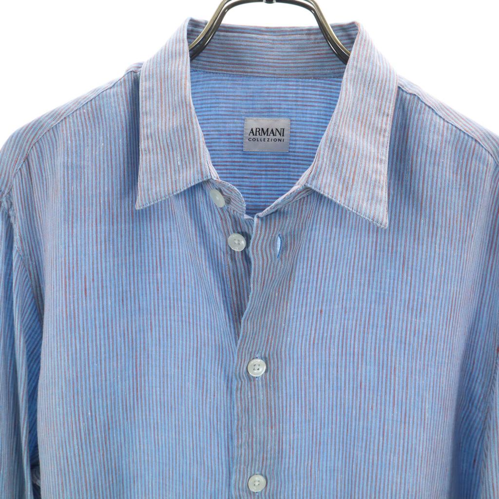 Armani Collezioni Long Sleeve Shirt M Blue Men's Used