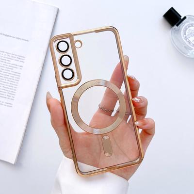 Etui do bezprzewodowego ładowania Magsafe dla Samsunga Galaxy S22 S21 Ultra Plus S 21 22 5G 4G Miękkie Przezroczyste Silikonowe Pełne Pokrowce