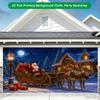 1Pcs Night Santa Sleigh Ride Decoration Background Winter Backdrop For Photo Studio Photo Booth Party
