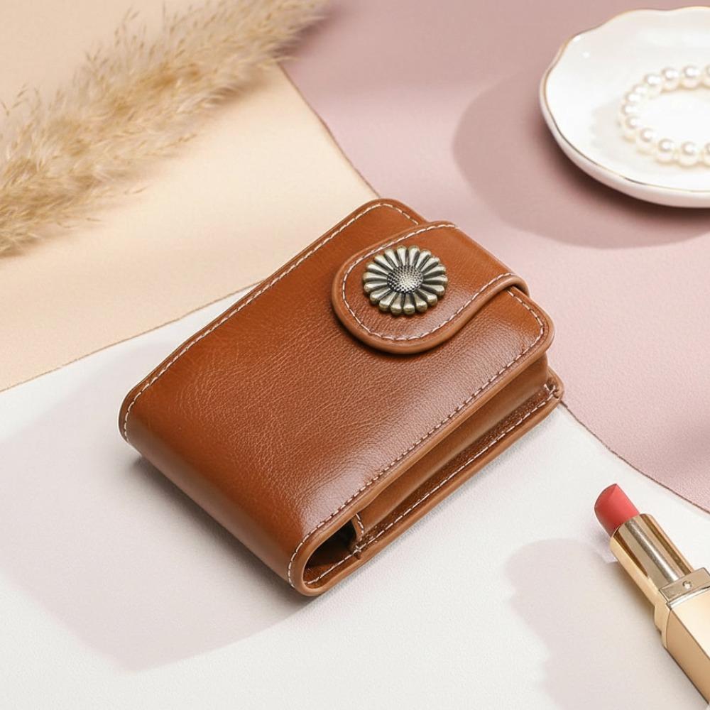 Mini Cosmetic Bag Portable Lipstick Bag With Mirror Fashion Retro Makeup Bag Storage Pouch Storage For Women Girl