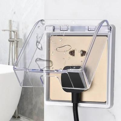 Universal 86 Type Waterproof Wall Socket Cover Switch Plate Protector Electrical Outlet Box for Home Bathroom Kitchen