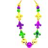 10 Pcs Mardi Gras Jumbo Ball Bead Necklaces Carnival Gold Purple Green Mardi Gras Beads Parade Holiday Party Supplies